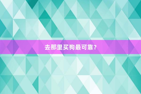去那里买狗最可靠？